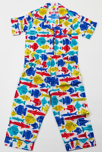 Origami Fish PJ - Collared & Button down PJ