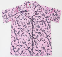 Pink Bird PJ - Collared & Button down PJ