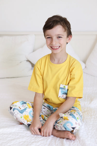 Yellow Dino - Soft Tshirt PJ